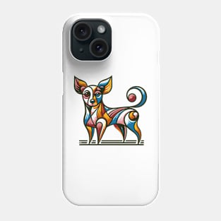 Pop art dog illustration. cubism illustration of a dog Phone Case