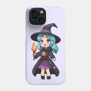 Anime girl witch halloween Phone Case