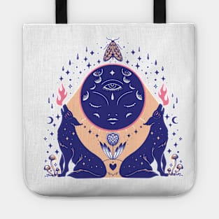 New moon and wolves Tote