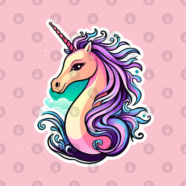 Magical Unicorn Seahorse by TaevasDesign