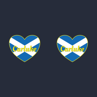 Carluke Scotland UK Scotland Flag Heart T-Shirt