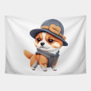 Cute Cartoon Puppy Dog | Kawaii Tapestry