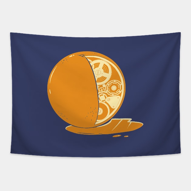 Clockwork Citrus Tapestry by jpowersart