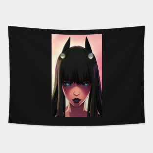 Goth Black Princess Tapestry