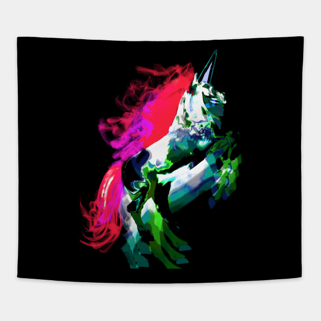 EDM Rave Psychedelic trippy new age colorful horse
