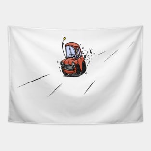 Little Orange Car Tapestry