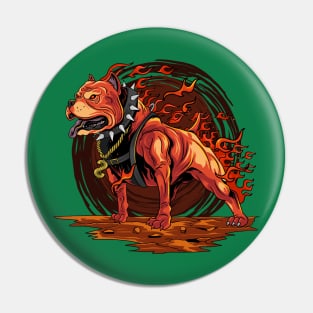 dog Pitbull fire Pin