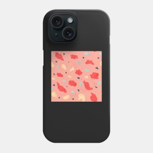 Soft Blobs Bright Terrazzo Abstract Shapes Phone Case