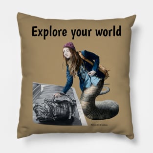 Naga Traveler Explore The World Adventure Pillow