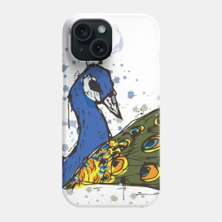 Peacock watercolor sketch Phone Case