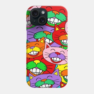 Smiling cats Mirjam Griffioen Phone Case