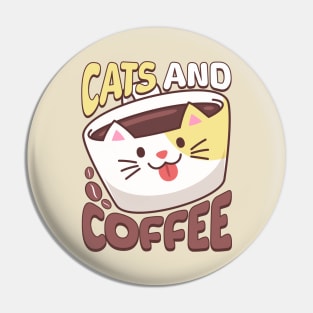 Cats And Coffee! Cute Caffeine Cat Pin