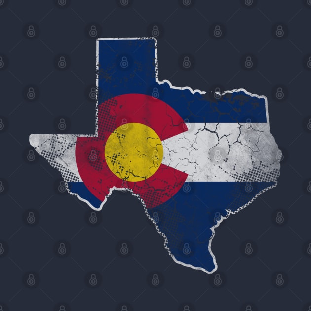 Texas Map Colorado Flag Family Home Vacation Love by E