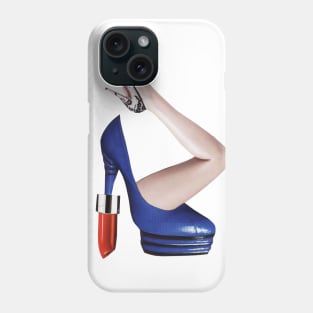 Falling in Blue Shoes Phone Case