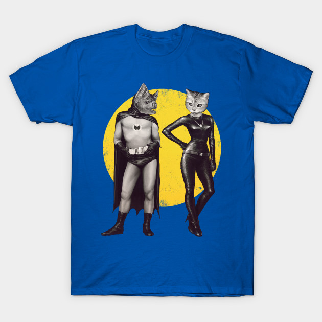 A Bat And A Cat Batman T Shirt Teepublic Au