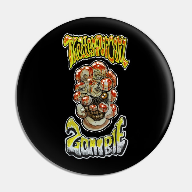 Theater Popcorn Zombie Pin by rsacchetto