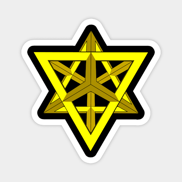 gmtrx lawal skeletal star tetrahedron Magnet by Seni Lawal