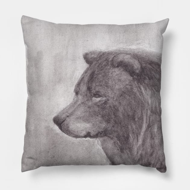 Wild bear Pillow by hicksi7