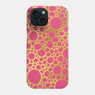 Gold Hot Pink Hand Drawn Jewel Tone Geometric circular Pattern Phone Case