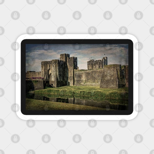 The Gatehouse At Caerphilly Castle Magnet by IanWL