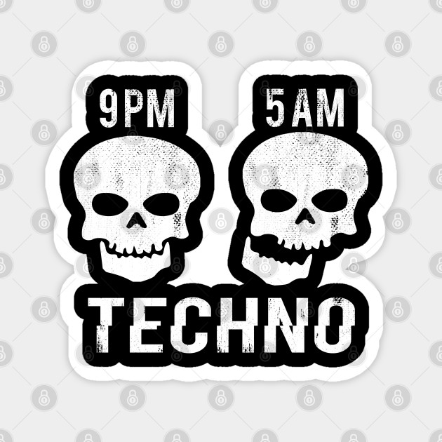 Techno Skull Meme Techno Magnet Teepublic