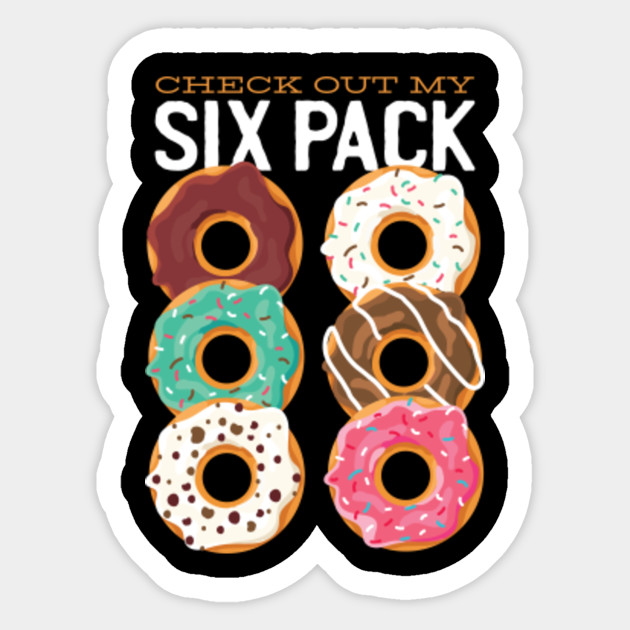 donut six pack six pack sticker teepublic