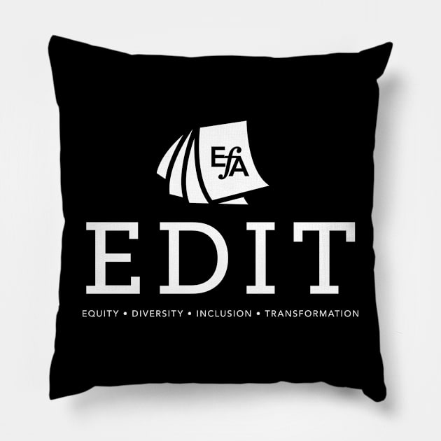 EFAs EDIT Committee Logo in white Pillow by EFAShop