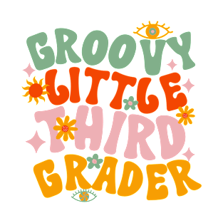 Groovy Little Third Grader First Day of School T-Shirt