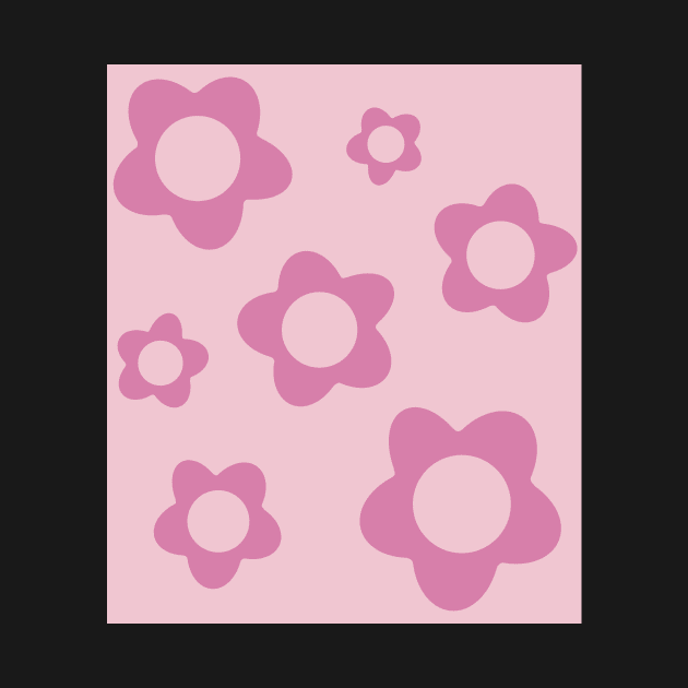 pattern flower aesthetic light pink by maoudraw