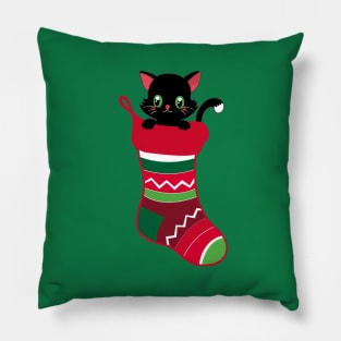 Cute Kitten Christmas Stocking Stuffers Cat Gift Shirt for Cat Lovers Pillow