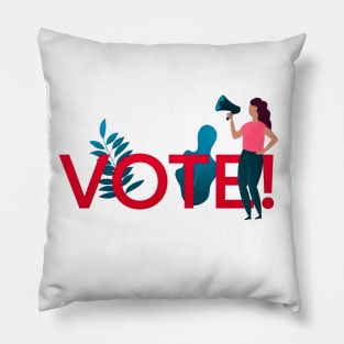 Vote Megaphone Pillow