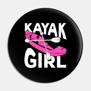 Kayaking Kayak Girl Gift Pin