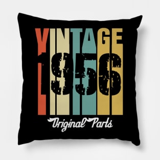 Vintage 1956 Original Parts Retro Vintage Birthday Gifts 64s Pillow