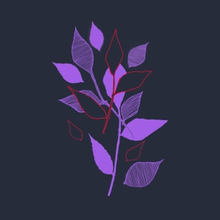 Midnight Purple Neon Foliage T-Shirt