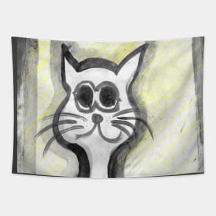 white cat - 2 Tapestry