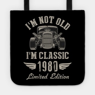 I'm Classic Car 42nd Birthday Gift 42 Years Old Born In 1980 Tote