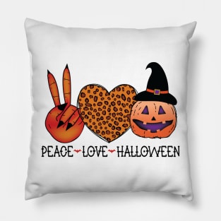 Peace love halloween Pillow