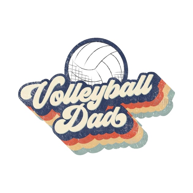Retro Volleyball Dad Father's Day by Wonder man 