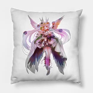 Cute anime Japanese cartoon lenaria cool graphic feminine anime art wing lady Pillow