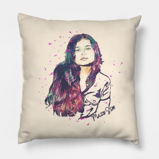 Mazzy Star Hope Sandoval Retro Sketch Fan Art Pillow