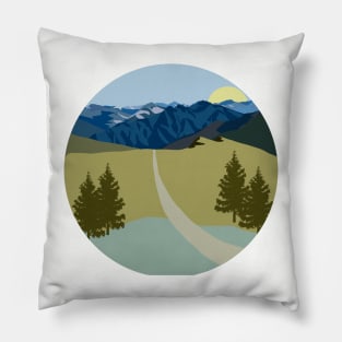 The Alps in Spring Pillow