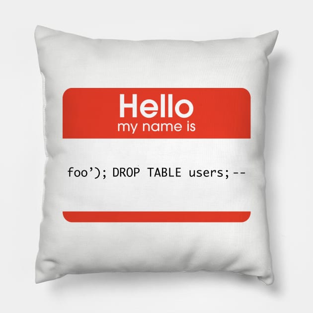 SQL Injection Attack Pillow by thomasesmith