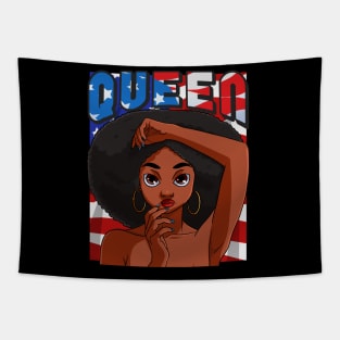 Beautiful African American Queen Black Girl Pride Tapestry