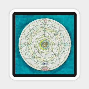 Cancer horoscope free-hand mandala - Renate van Nijen Magnet