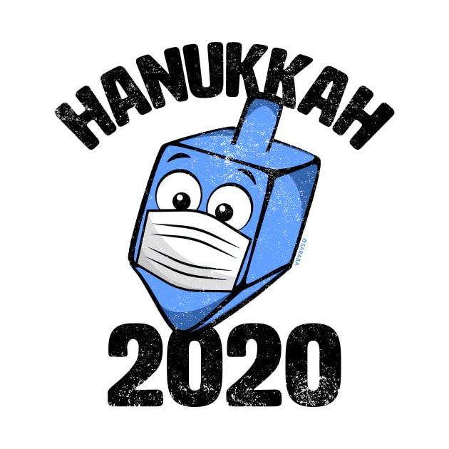 Hanukkah 2020 Dreidel Wearing Face Mask by sababa