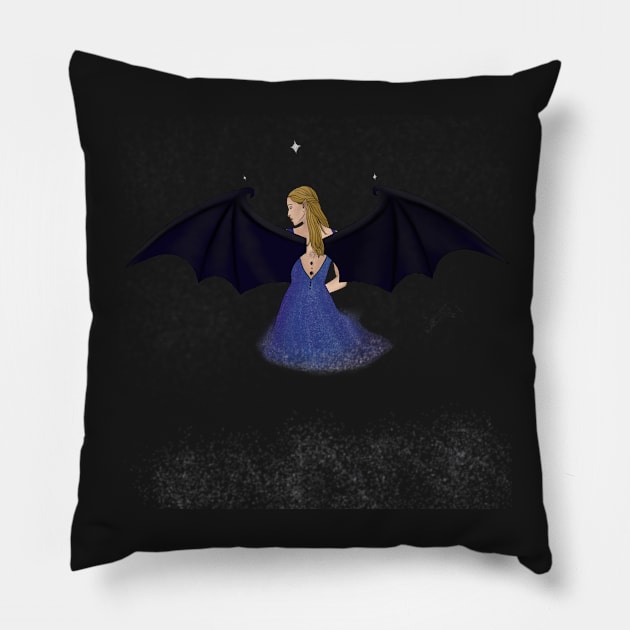 Feyre High Lady of the Night Court Pillow by Thelunarwoodco