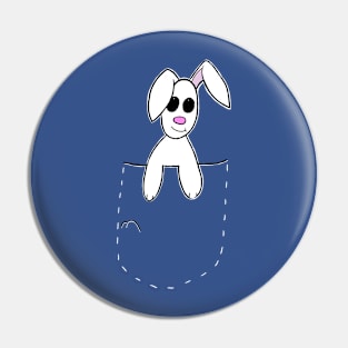 Cute funny pocket bunny Pin