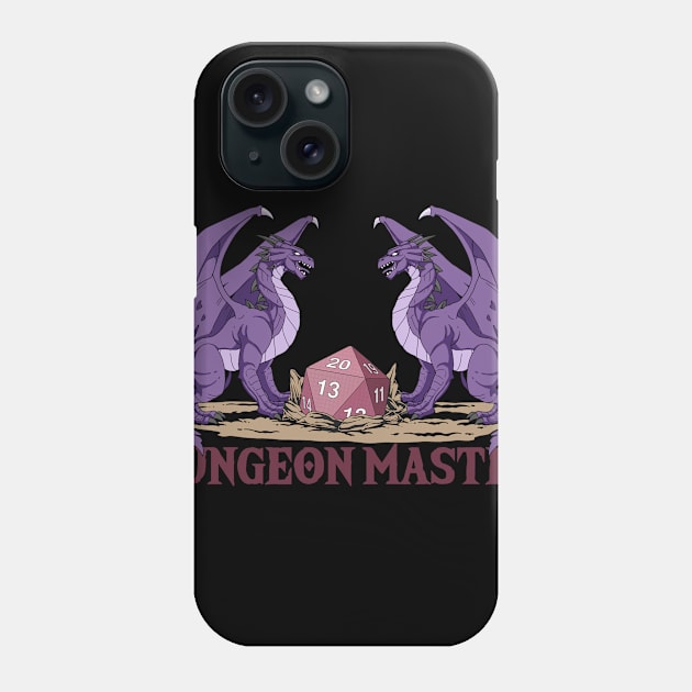 Retro D20 Tabletop Gaming Dragons Dungeon Mater Phone Case by Linco