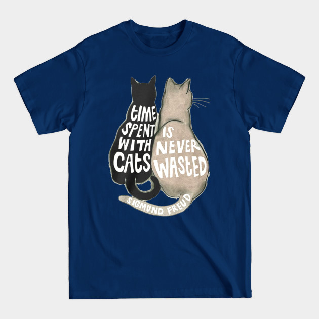 Time Spent With Cats Is Never Wasted Funny Tshirt For Lover Cat - Cat Lover Gifts - T-Shirt