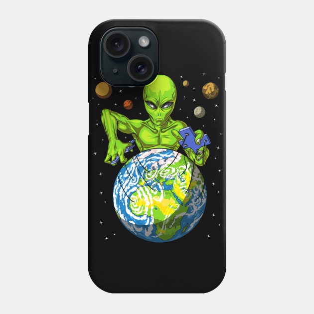 Space Alien Puppeteer Phone Case by underheaven